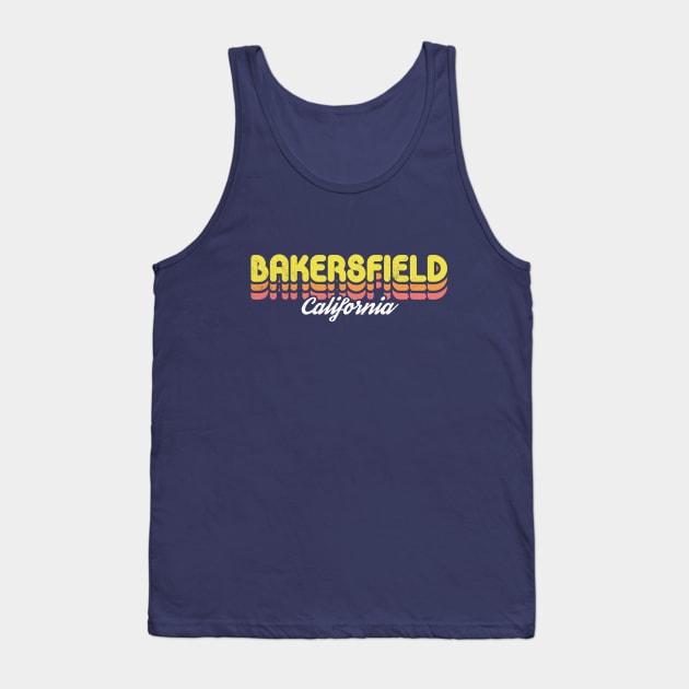 Retro Bakersfield California Tank Top by rojakdesigns